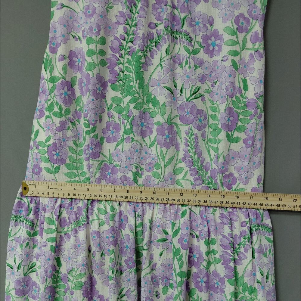Talbots Plus Purple Green Floral Sleeveless Midi Dress Women Size 20W - Picture 7 of 10